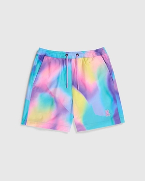 Slip de Bain Psycho Bunny Tyler Print Swim Trunk Violette Enfant | TPQ-93085834